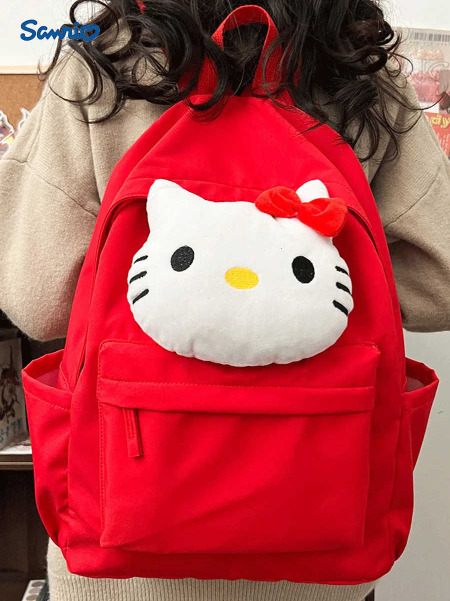 Sanrio College Student Travel Bag Handbag hello kitty Schoolbag Girl Junior High School Student big Capacity Backpack H251216