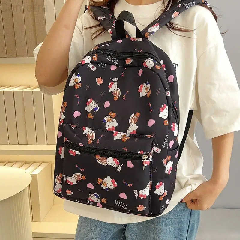 Sanrio Hello Kitty Student Schoolbag Children Backpack School Supplies Girl High-Capacity Printing Cartoon Fashion New Bag Hot H251216