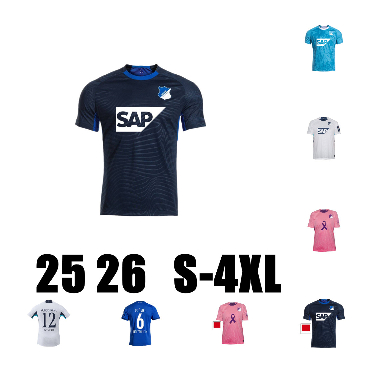 25 26 TSG 1899 Hoffenheim Soccer Jerseys HLOZEK TABAKOVIC KRAMARIC 2025 2026 Pink October TOURE BULTER Football Shirts GENDREY Men KADERABEK TOHUMCU Uniform 3XL 4XL