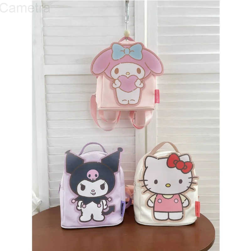 Sanrio Cartoon Hello Kitty My Melody Kuromi 3D student large capacity backpack Kawaii handbag shoulder bag Holiday gift H251216