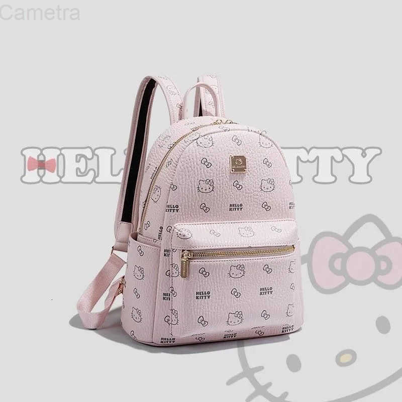 Sanrio Kawaii Hello Kitty Cartoon Large Capacity Travel Backpack Anime Girly Heart Cute Student Versatile High-End Backpack Gift H251216
