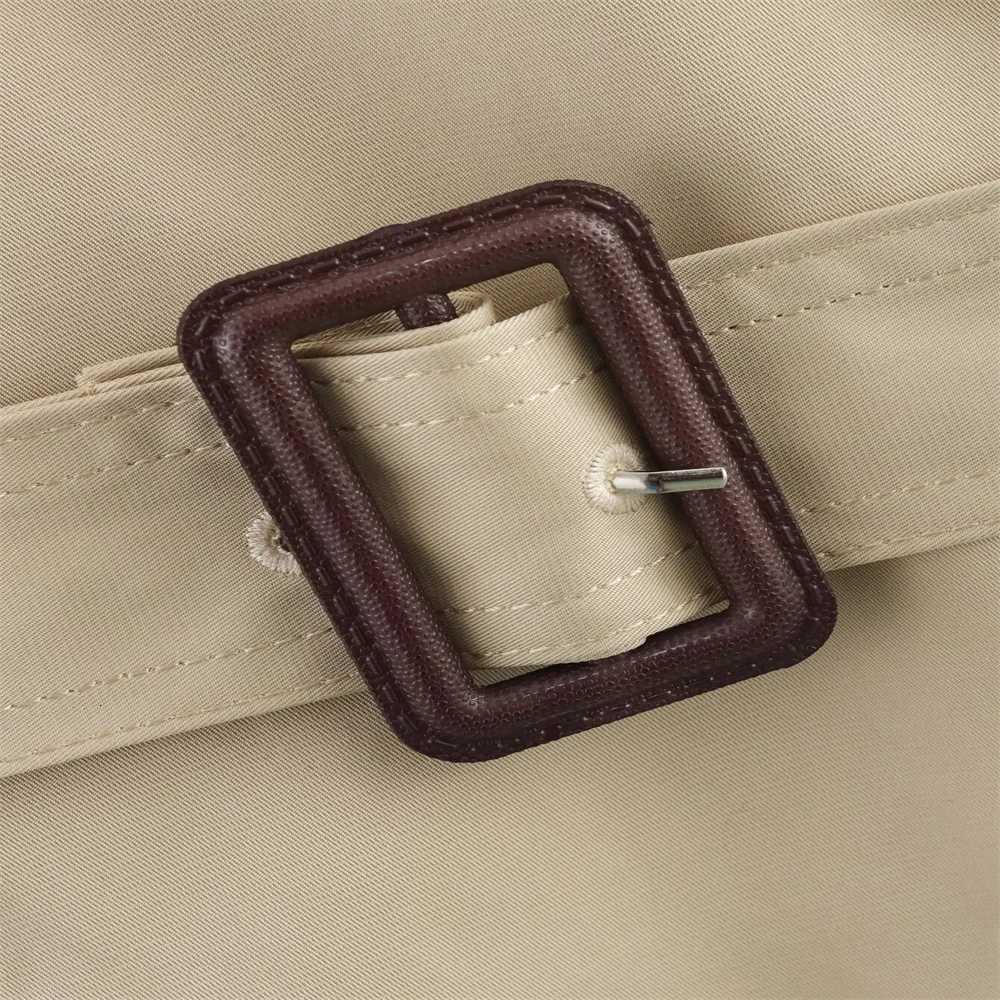 Winter new womens fashion versatile short windbreaker jacket with waist buckleT251216