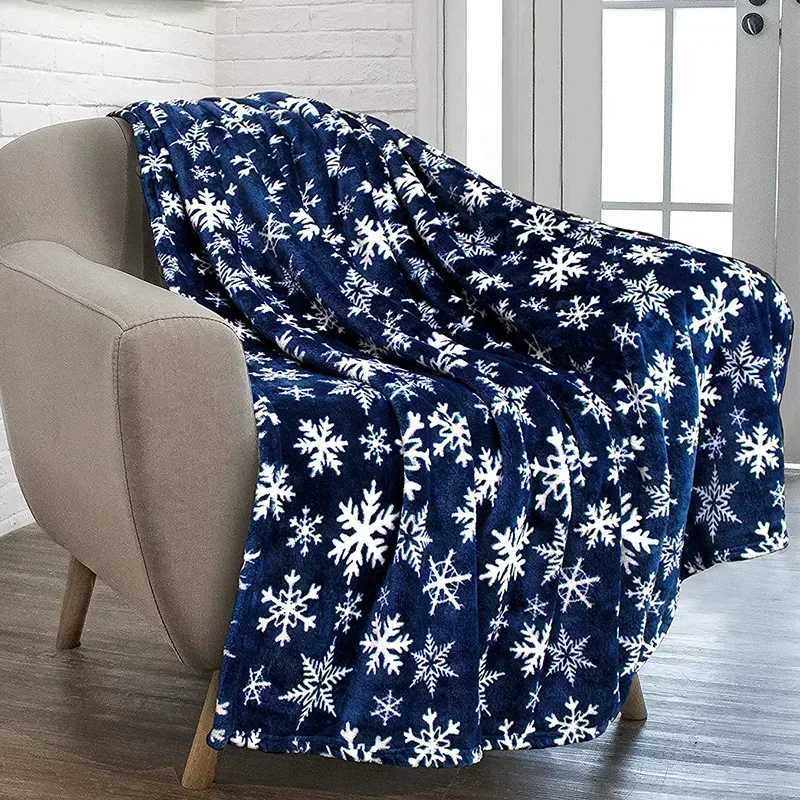 Christmas Throw BlanketFlannel Snowflake Gingerbread 2024 Xmas Fleece BlanketWinter Warm Soft Plush Blanket For Couch Sofa Bed H251216 - view 5