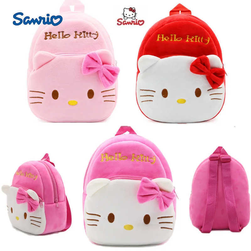 Sanrio Hello Kitty Anime Cute Backpack Cartoon Plush Backpack Kindergarten Schoolbag Kawaii Shoulders Bag Cosplay Girls Surprise Gifts H2512161