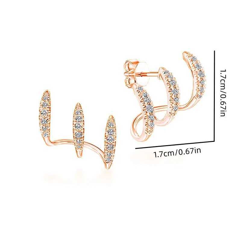 Exquisite Silver Color Claws Stud Earrings with Crystal AAA CZ Stone Modern Design Fashion Versatile Accessories Women Jewelry G251216