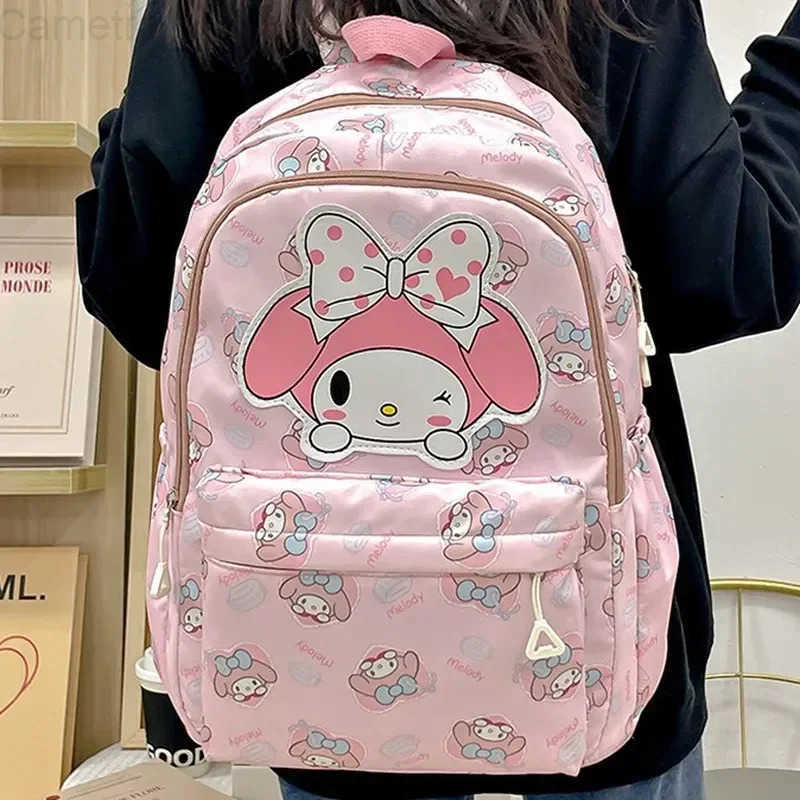 Sanrio Backpack For Kids Cartoon Hello Kitty Kuromi Bookbag Student Teenager Girl Boy Nylon Shoulders Bag Schoolbag Kawaii Bags H2512161