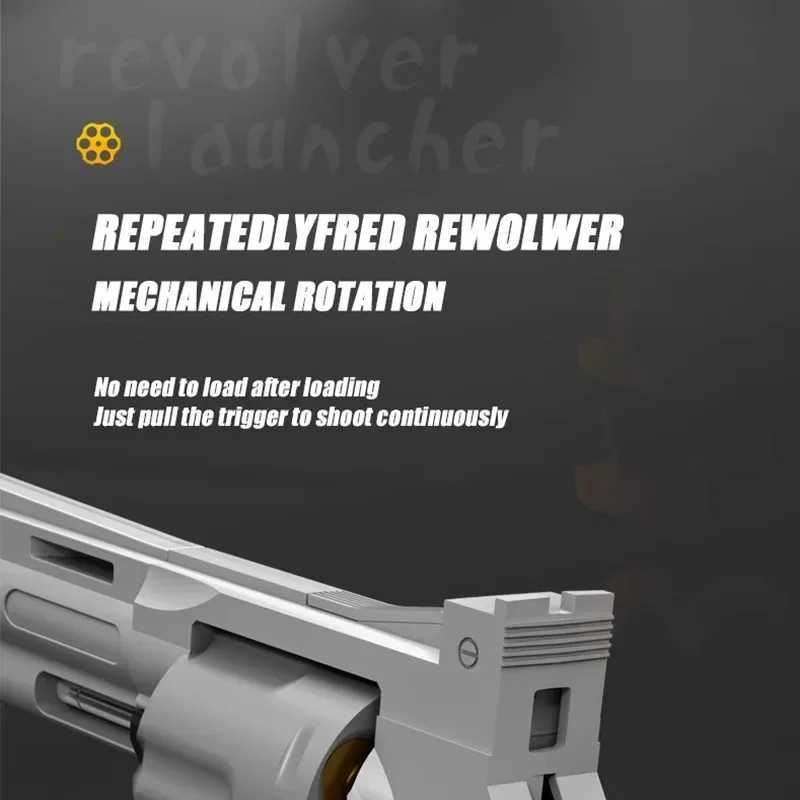 Revolver Soft Bullet Toy Gun Mechanical Repeating 357 Pistol Shell Throwing ZP5 Boy Non Injury Fighting Weapon Toy Gift X251216