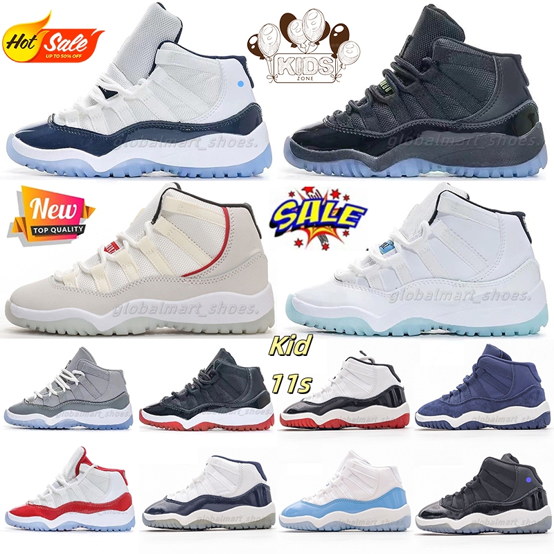 11s Basketball Kids Shoes Children Baby Cherry Gamma Blue Bred Cool Grey Concord Unc Win Like For Toddler Sneakers Fashion Tennis sports outdoor shoe 25-35