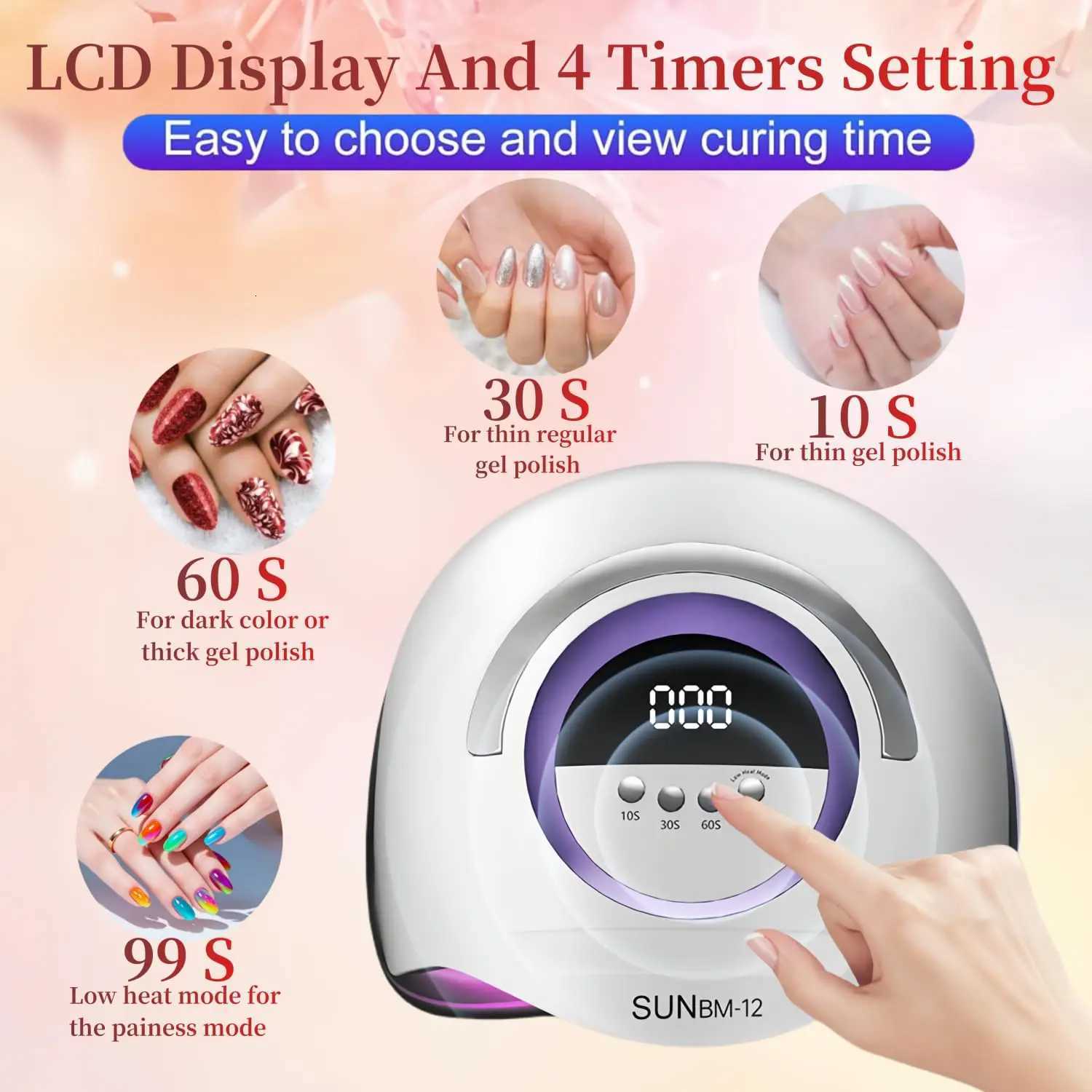 UV LED Nail Lamp Professional Light Dryer for Nails Fast Curing Lamps 72 LEDs Auto Sensor Gel Polish Drying LightsT251216