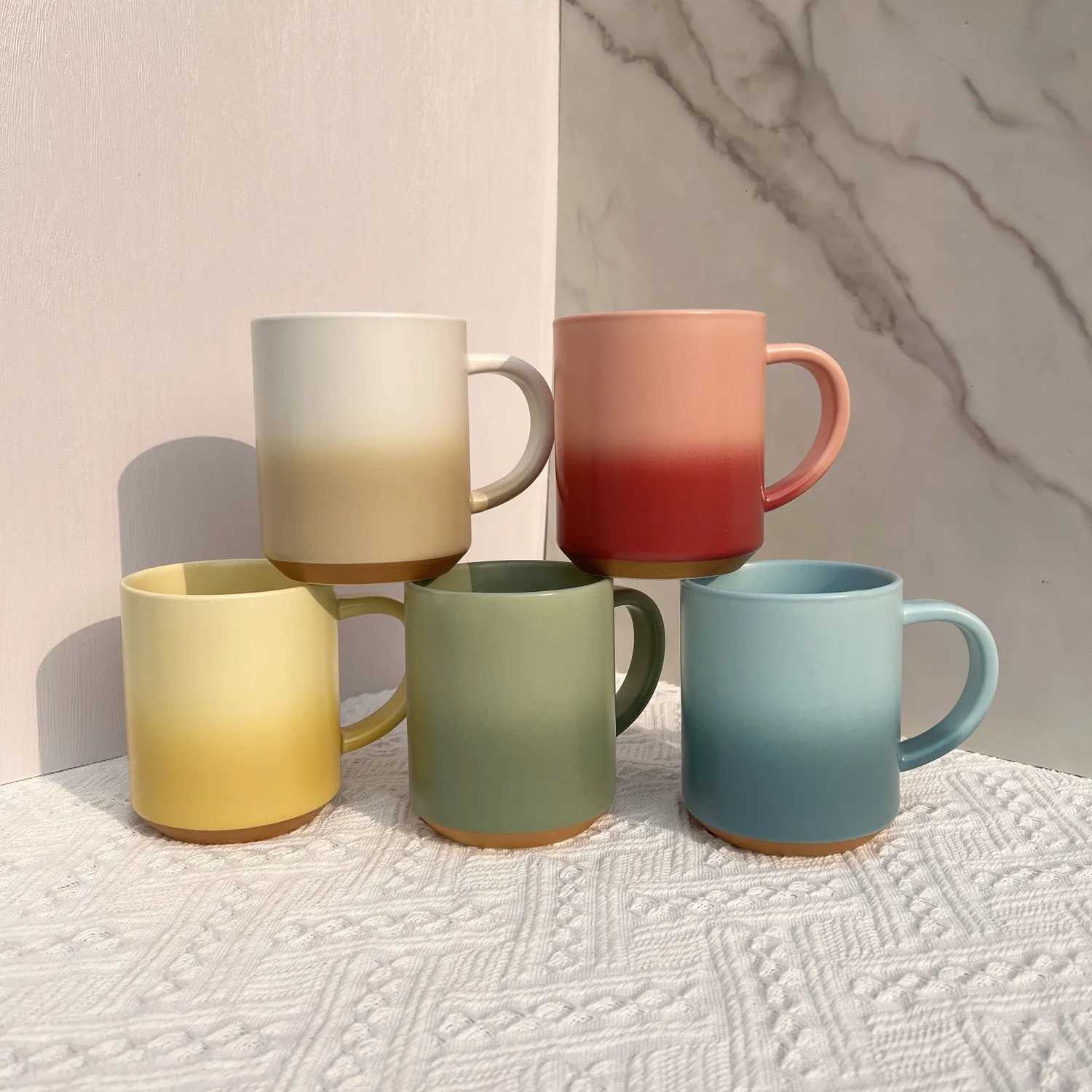 Ceramic Gradient Color g High Appearance Ll Couple Ceramic gs Simple Creative Large Capacity Off Water Cups 600ml H251215