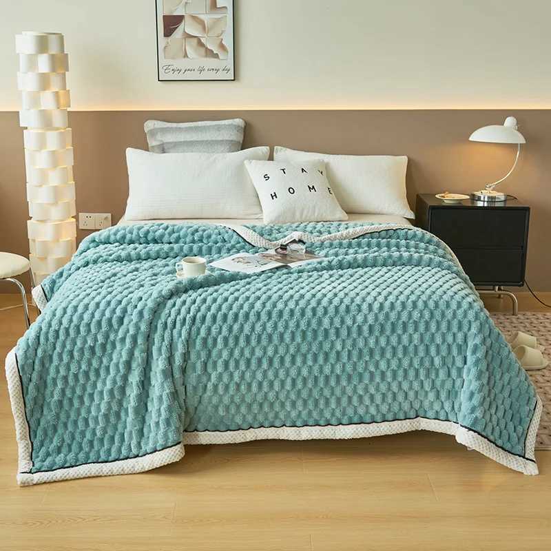 Throw Blanket for Sofa Winter Blanket King Size Home Warm Plaid Comforter Bedspread Bedding Sheet H251216 - view 3