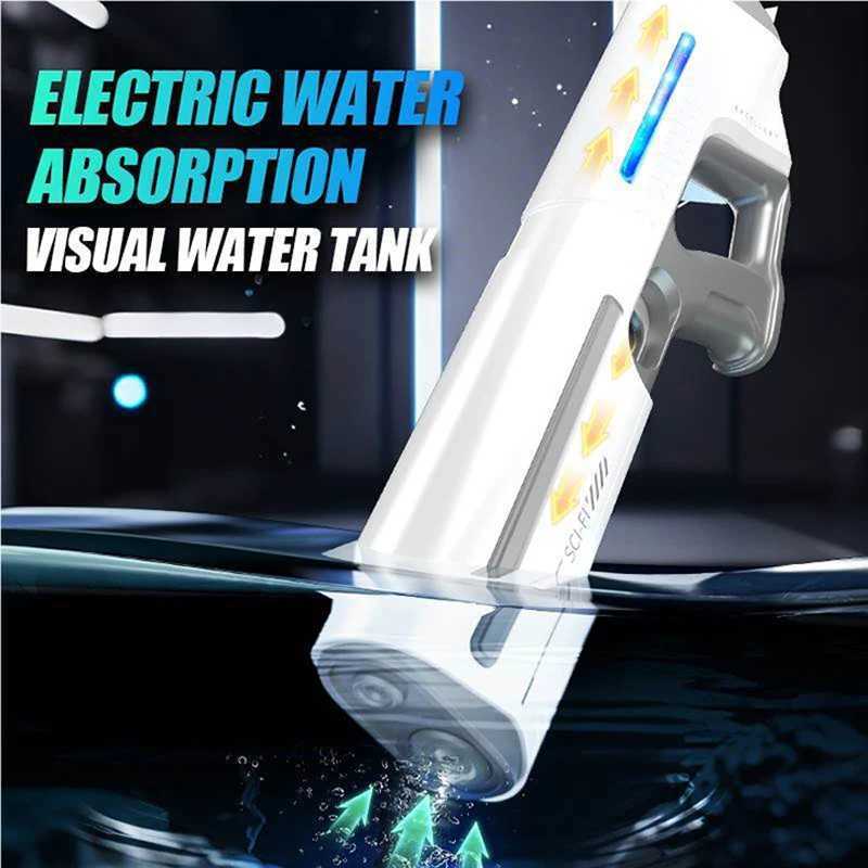 Childrens Fully Automatic Water Storage Gun Large Capacity Electric Water Absorbing Toy Gun Summer Outdoor Water Toy Gift H251216