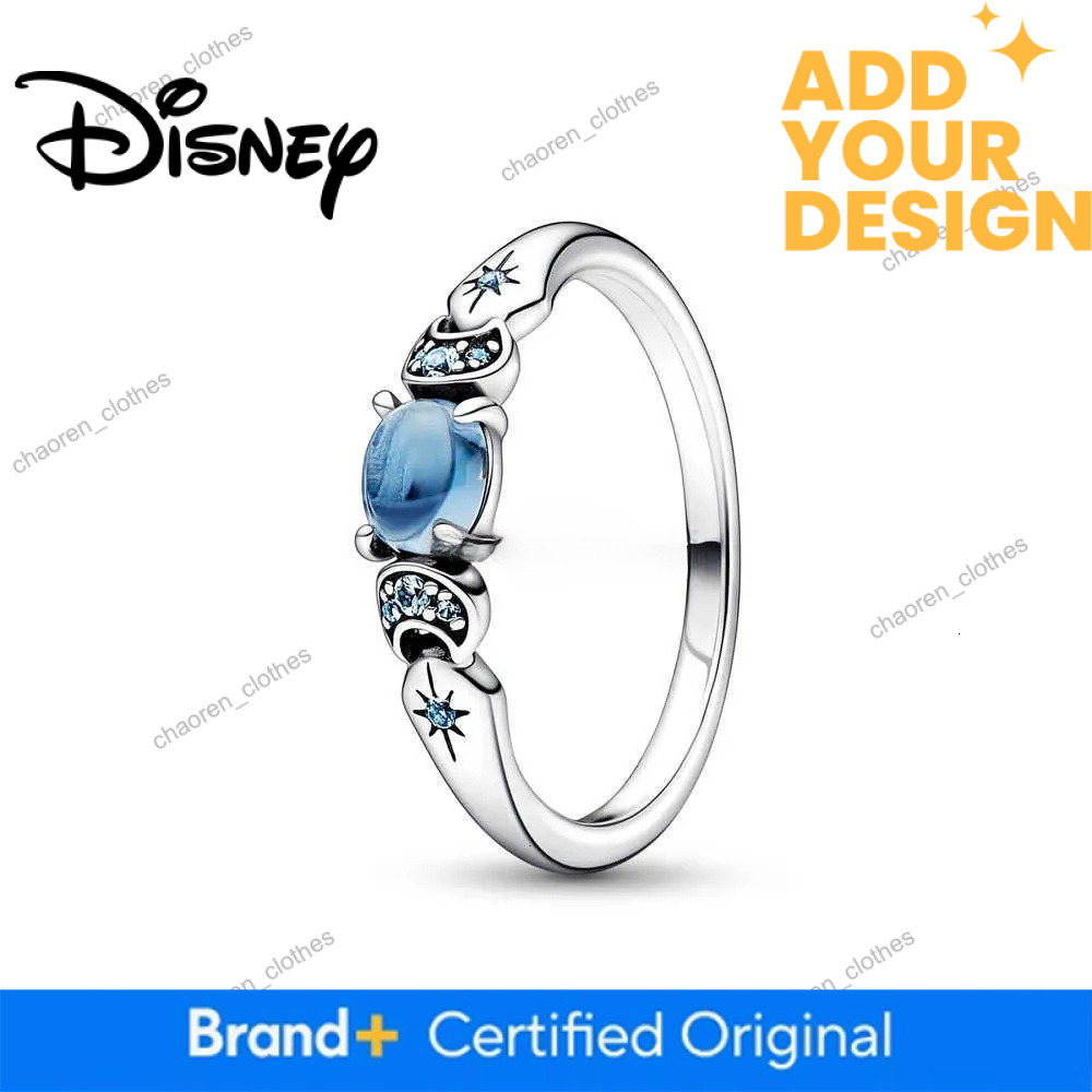Disney custom Classic Shiny Princess Crown Red Bow HeartShaped Ring Suitable For Wedding Party Female Original Jewelry DIY GiftXJ251013