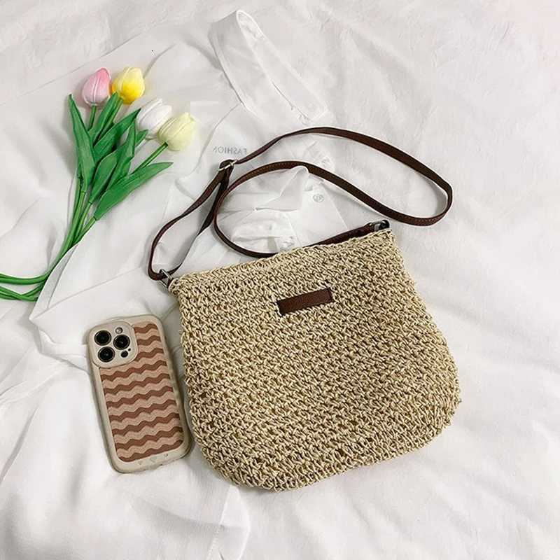 Ladies Fashion Summer Straw Crossbody Bag Women Beach Holiday Shopping Woven Shoulder Handbag Messenger Purses For Women Bags M251216