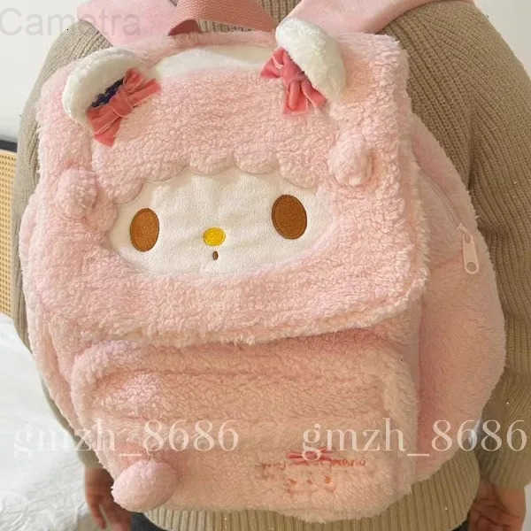 Sanrio Cartoon Backpack For Girl Women My Melody Sweet Piano Lovely Schoolbag Japanese Style Casual Large Capacity Plush Bag H251216
