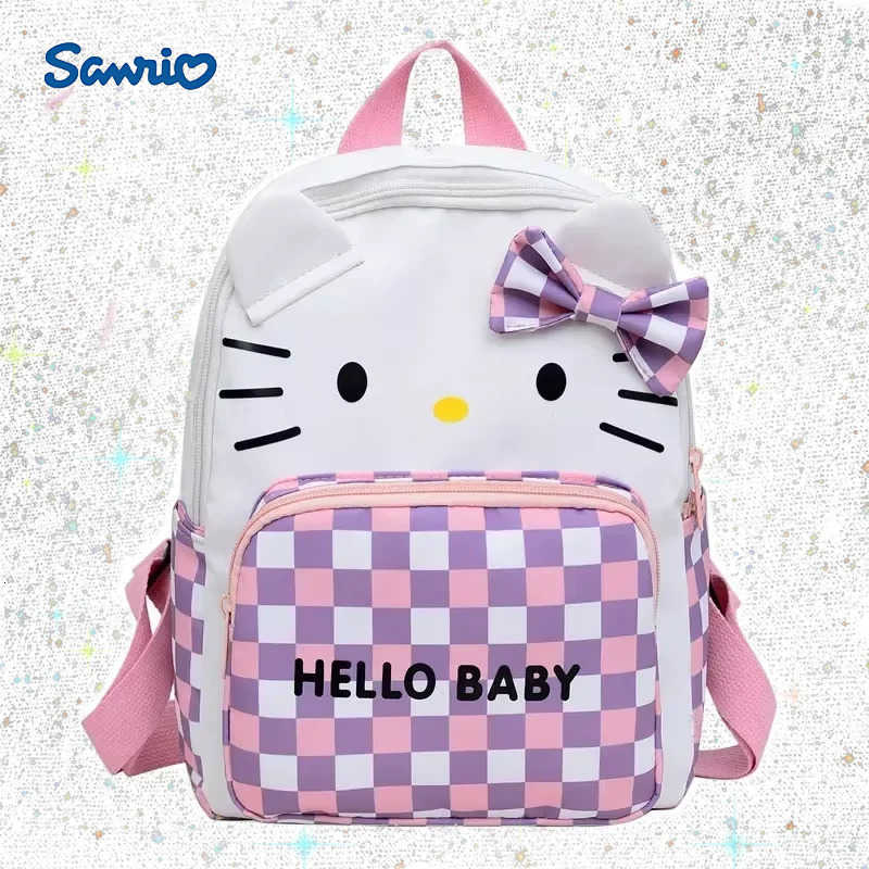 Sanrio Cute fashion hello kitty Backpack Kindergarten handbag Nylon Schoolbag boy girl Student cartoon New Shoulder Bag H251216