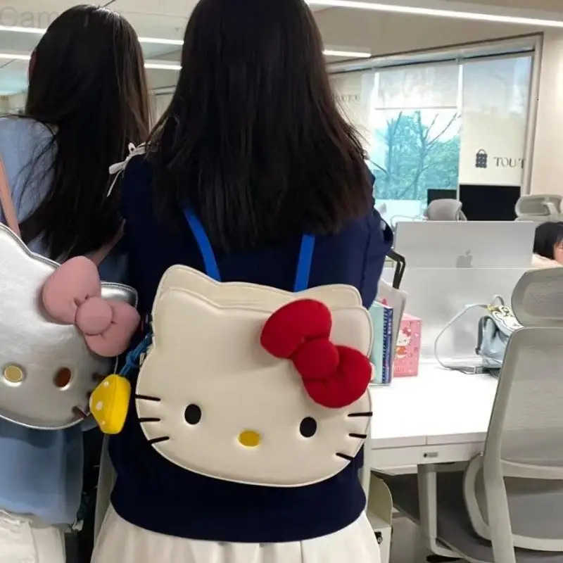 Sanrio Cute Cartoon Kawaii Sanrioed Hellokitty Backpack for Middle and High School Students Large Capacity Backpack Commuting Bag Gift H251216