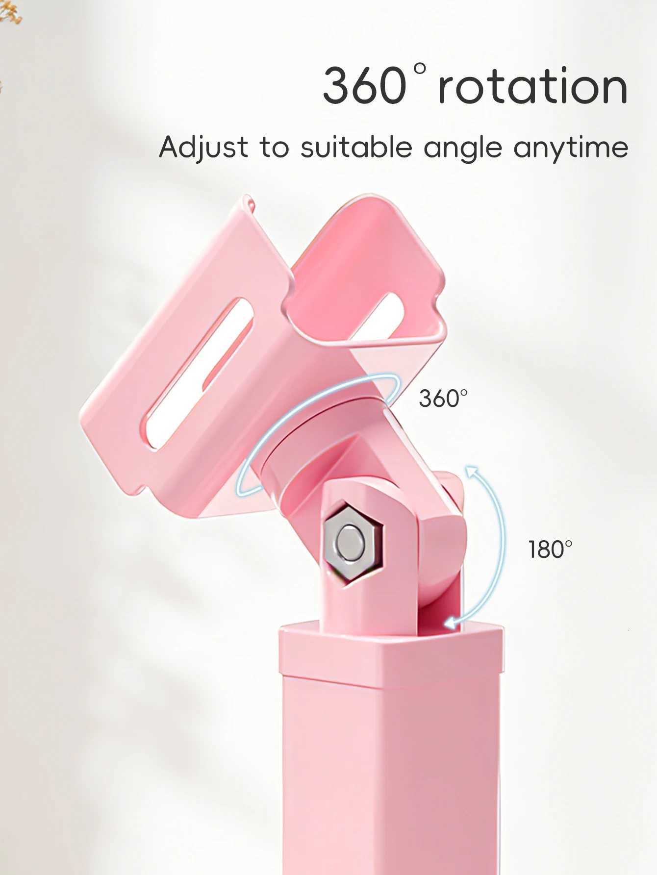 1Pc Pink Handheld Manicure Word Lamp with Screen Display Bracket 360 Degrees Rotary Multifunctional Rack Stick Nail Tip HeatingT251216