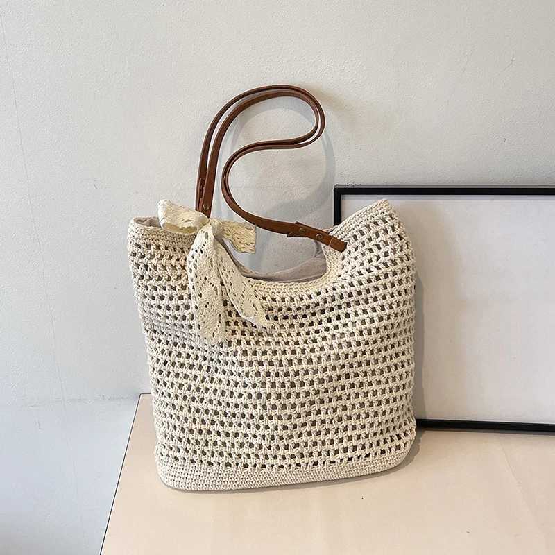 Stylish Women Woven Crochet Handbags Large Capacity Shoulder Tote Perfect for Beach Travel and Daily Use M251216