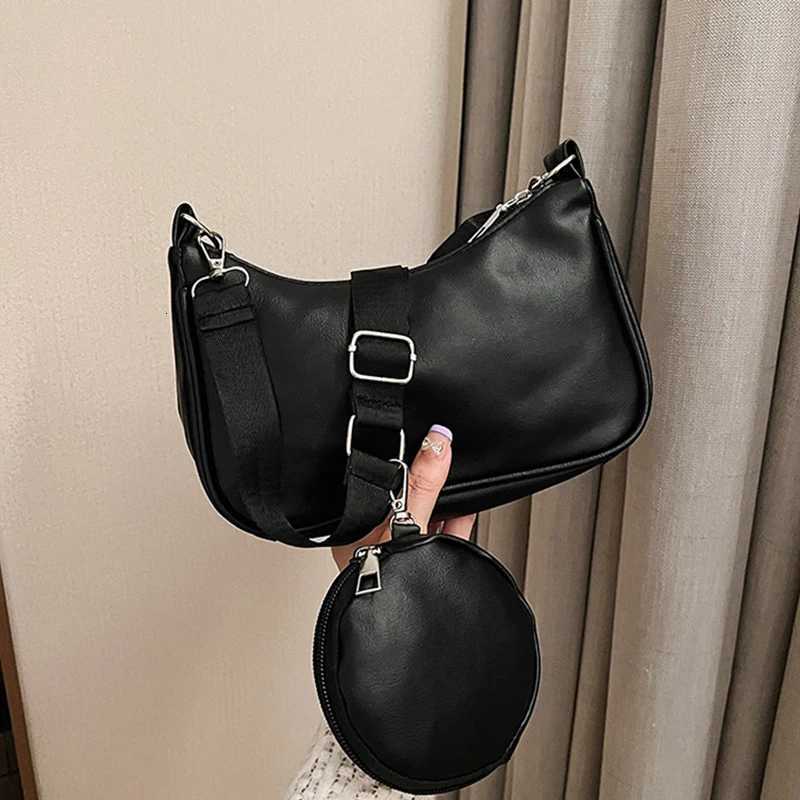 Fashion Ladies Hobos Underarm Bag Simple Women Shoulder Crossbody Bags Female Girls Small Handbags with Purse M251216