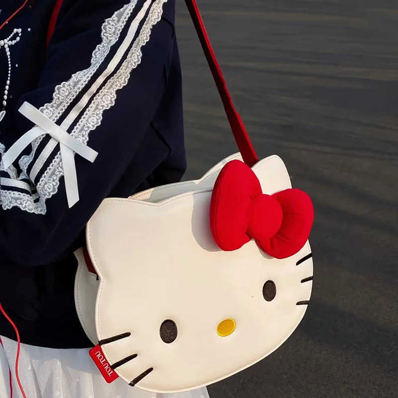 Sanrio Hello Kitty Cute Crossbody Bag Sweet Girl Style Shoulder Bag Cartoon Style Crossbody Bag Girl Christmas Gift H251216