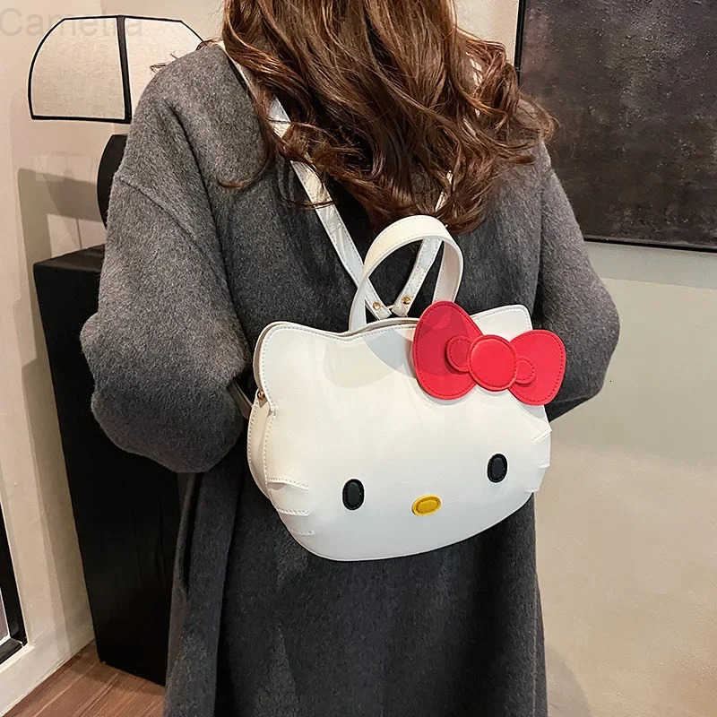 Sanrio Hellokittys Crossbody Bag Portable Tote Bag Girl Anime Figure Kawaii Cartoon One Shoulder Underarm Bag Storage Backpack H251216