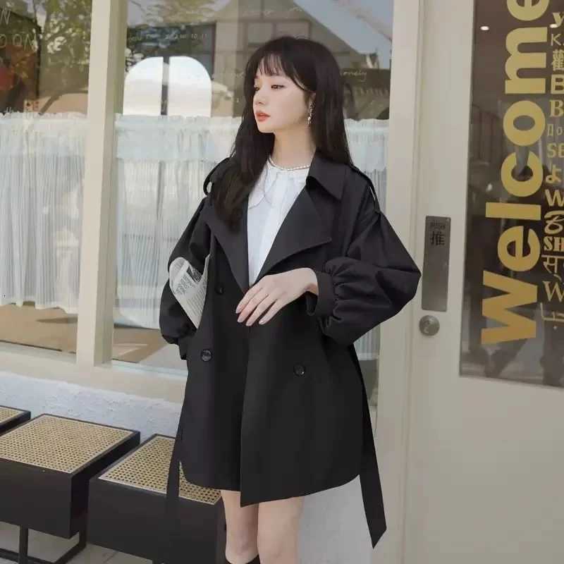 Windbreaker Coat Female 2024 Spring And Autumn New Popular Korean High-Grade Coffee Color Windbreaker Female Belt Trench CoatT251216