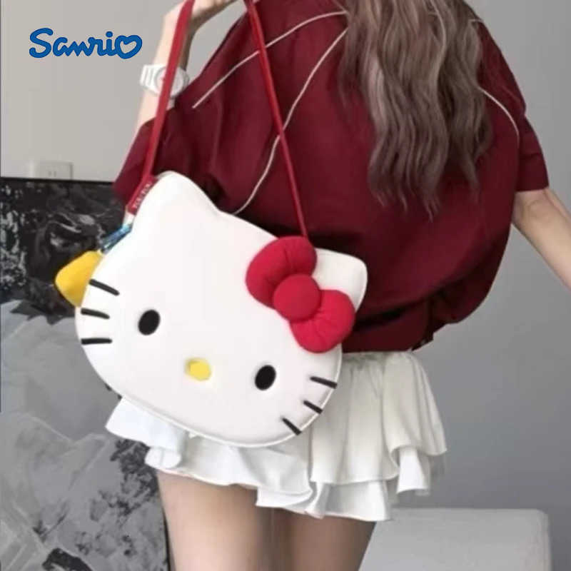 Sanrio Anime Hello Kitty Kawaii Shoulder Bag Storage Travel Messenger Bag Daily Commuting High-Capacity Girls Birthday Gift H251216