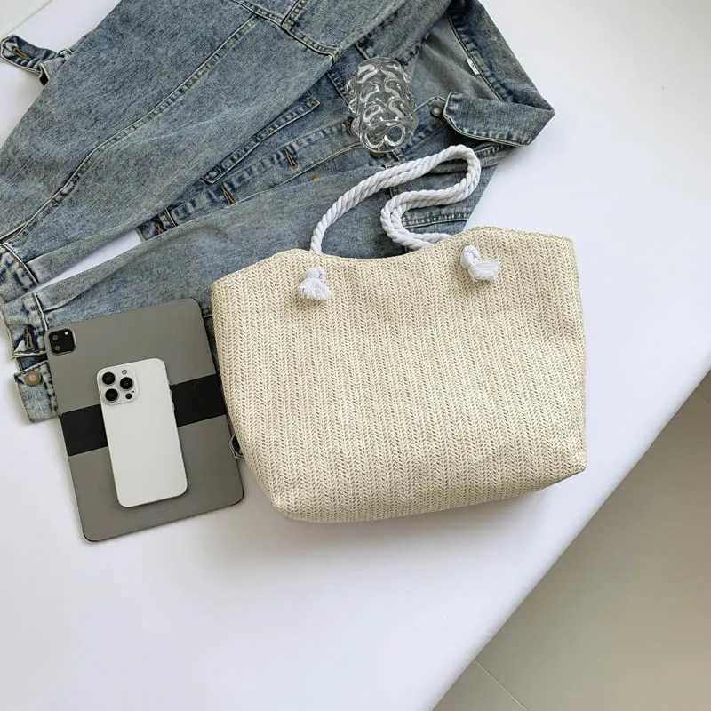 Trendy Straw Weave Bag for Women Summer Designer Female Handbags Shoulder Bag Fashion Beach Basket Totes M251216