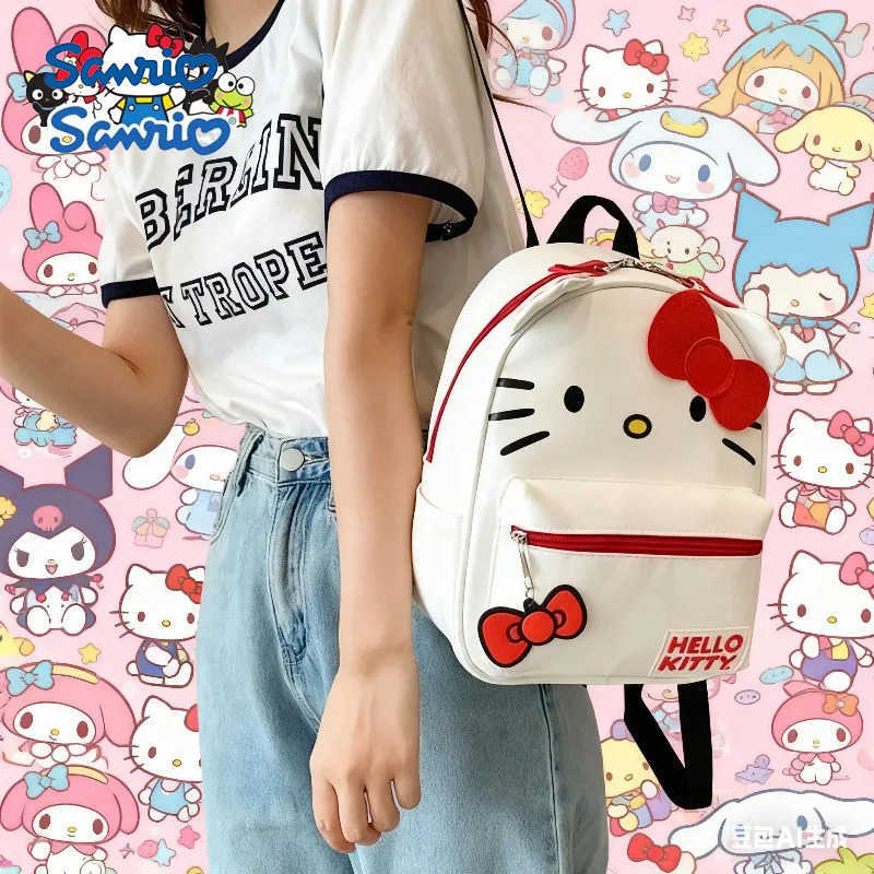 Sanrio 2025 New College Style 2D Cartoon Katie Cat Backpack Student Backpack Yugui Dog Small Schoolbag Cute Backpack H251216