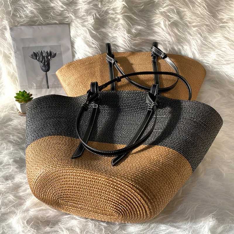 Lady Summer Beach Straw Basket Bags Casual Rattan Large Capacity Totes Women s Designer Handbags Wicker Woven Shoulder Bags M251216