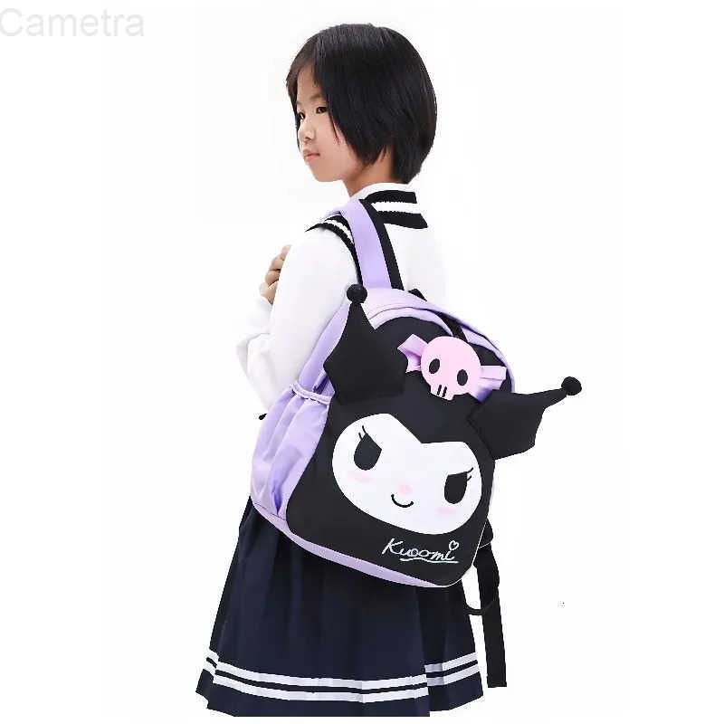 Sanrio Kuromi Backpack Kids School Bag - Waterproof Lightweight Zipper Closure Childrens Daypack - Cute Trendy Fashion Gift for Girls H251216