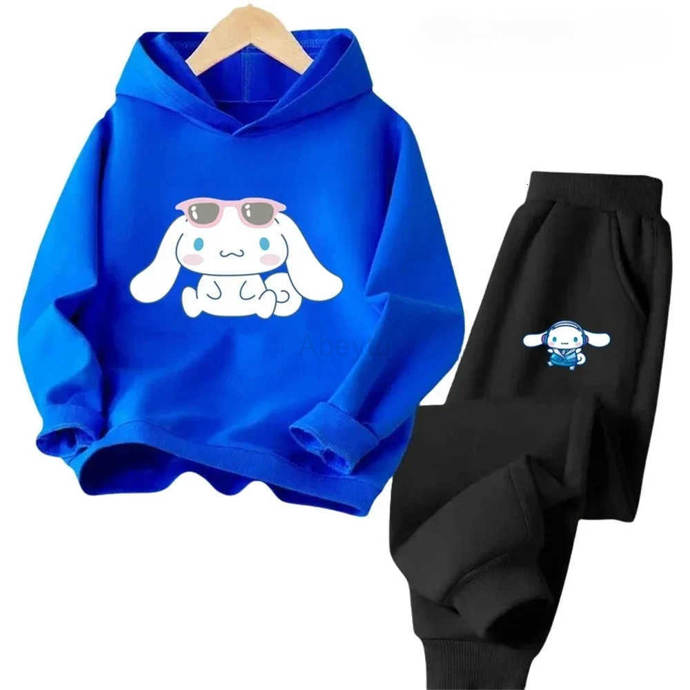 Sanrio Anime My Melody Cartoon Printed Childrens HoodieSports Pants Set Cute Casual Clothing H251216