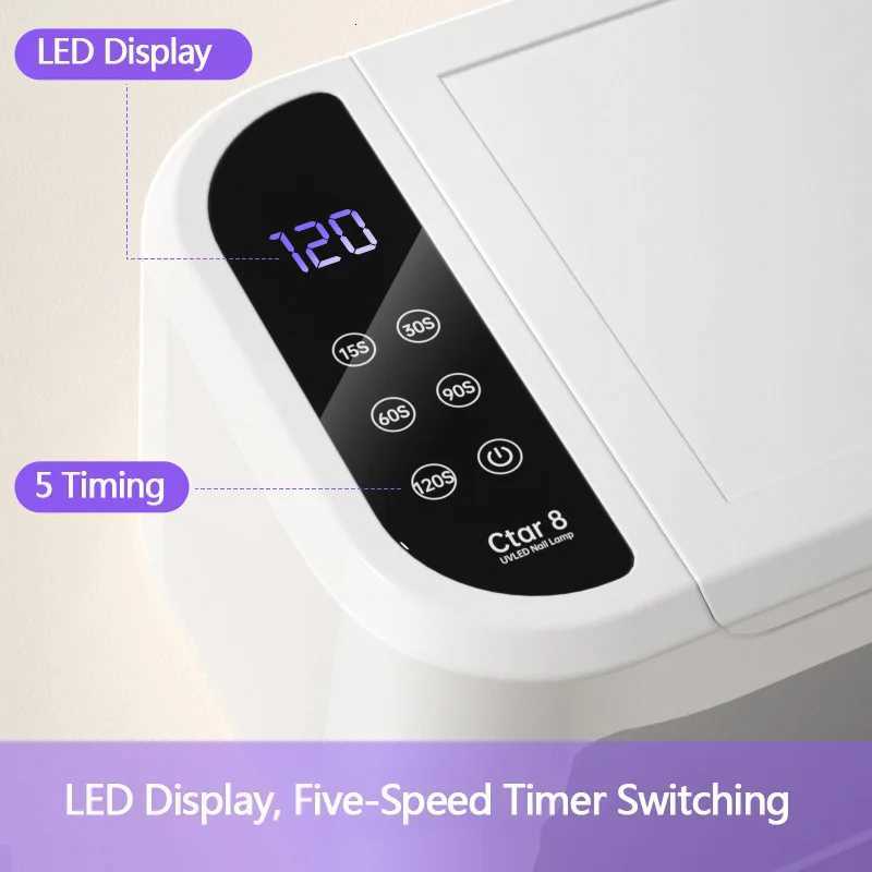 228W Nail Lamp With Hand Rest Pillow Holder UV LED Lamp Professional Gel Nail Dryer Nail Polish High-power Drying Manicure ToolsT251216