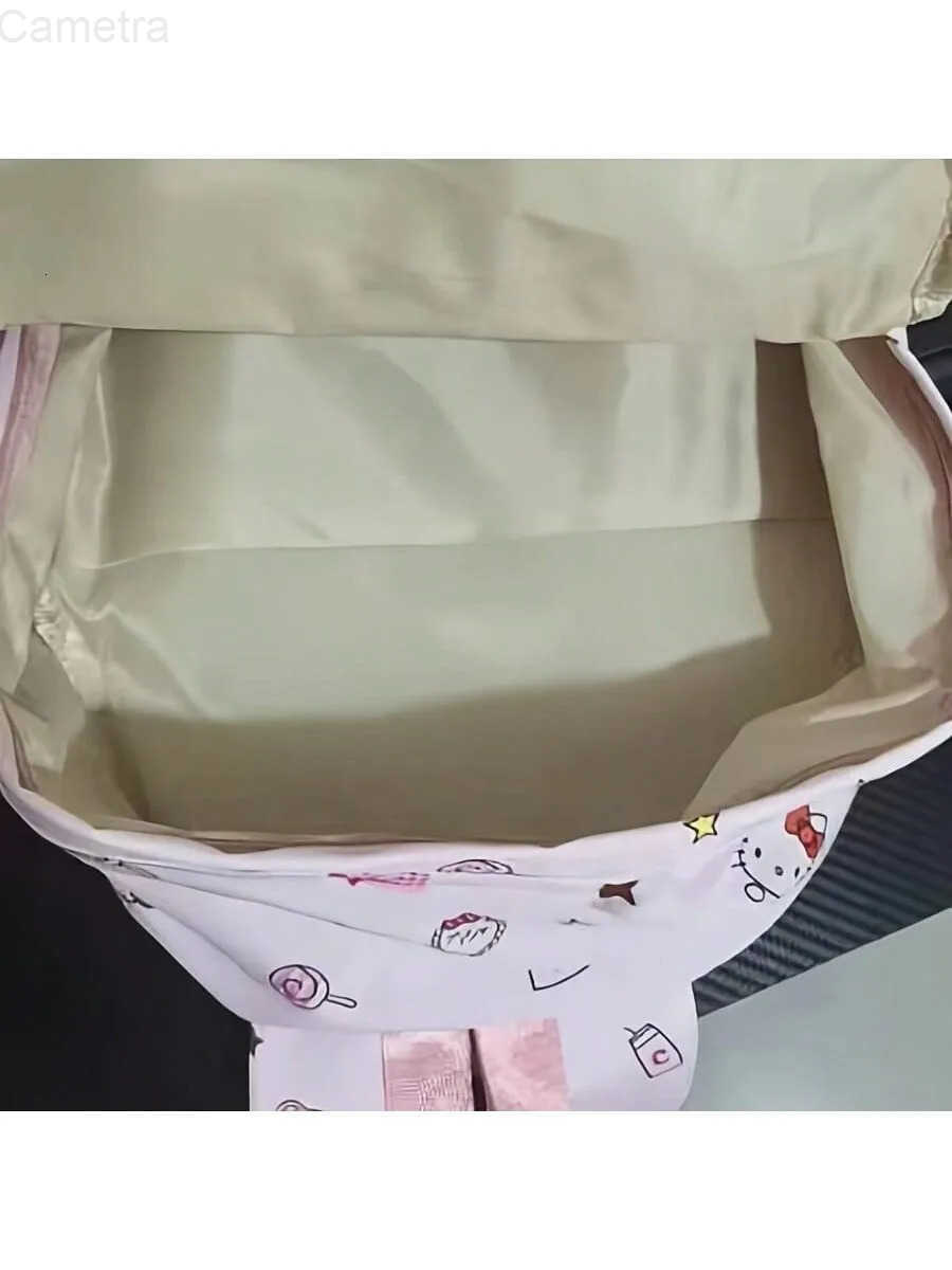 Sanrio Backpack Kawaii Stylish Bag Womens Colorblock Rucksack Large Capacity Foldable Outdoors Daypack H251216