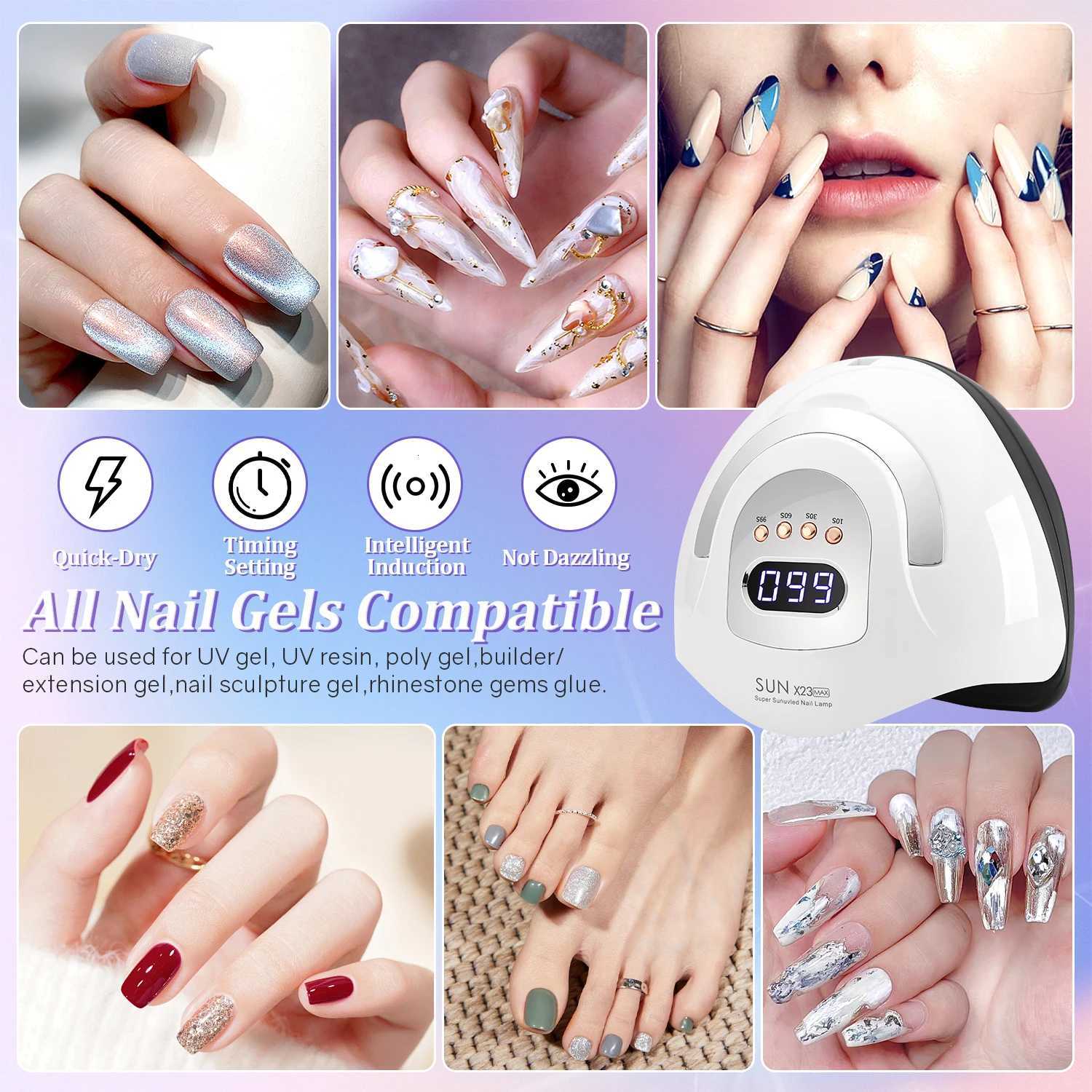 DianaBeauty 380W 81LEDs UV LED Lamp for Nails Powerful Nail Dryer For Curing All Gel Nail Polish Drying UV Light for ManicureT251216