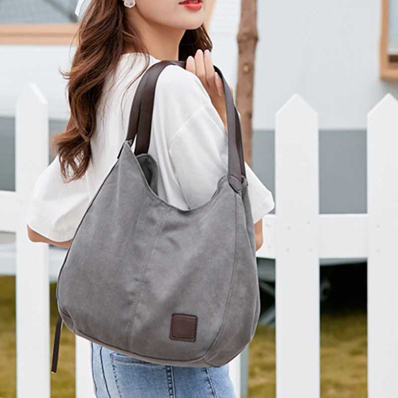 Large Capacity Canvas Shoulder Bag Casual Top-Handle Bag Daily Use Handbag Lady Shopping Totes Travel Bag Purse bolso M251216