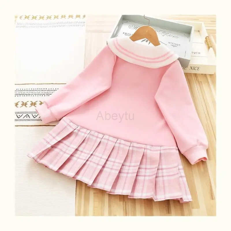 Sanrio Cartoon Fake Two Piece Sanitary Dress Kawaii Y2k Anime Childrens Clothing Hello Kitty Girls Autumn Padding Womens Girl H251216