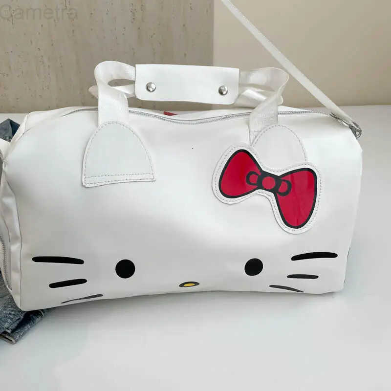 Sanrio Miniso Hello Kitty Shoulder Bag Kawaii Fitness Handbag Ins Korean Crossbody Bag Cartoon Anime Couple Birthday Gift H251216