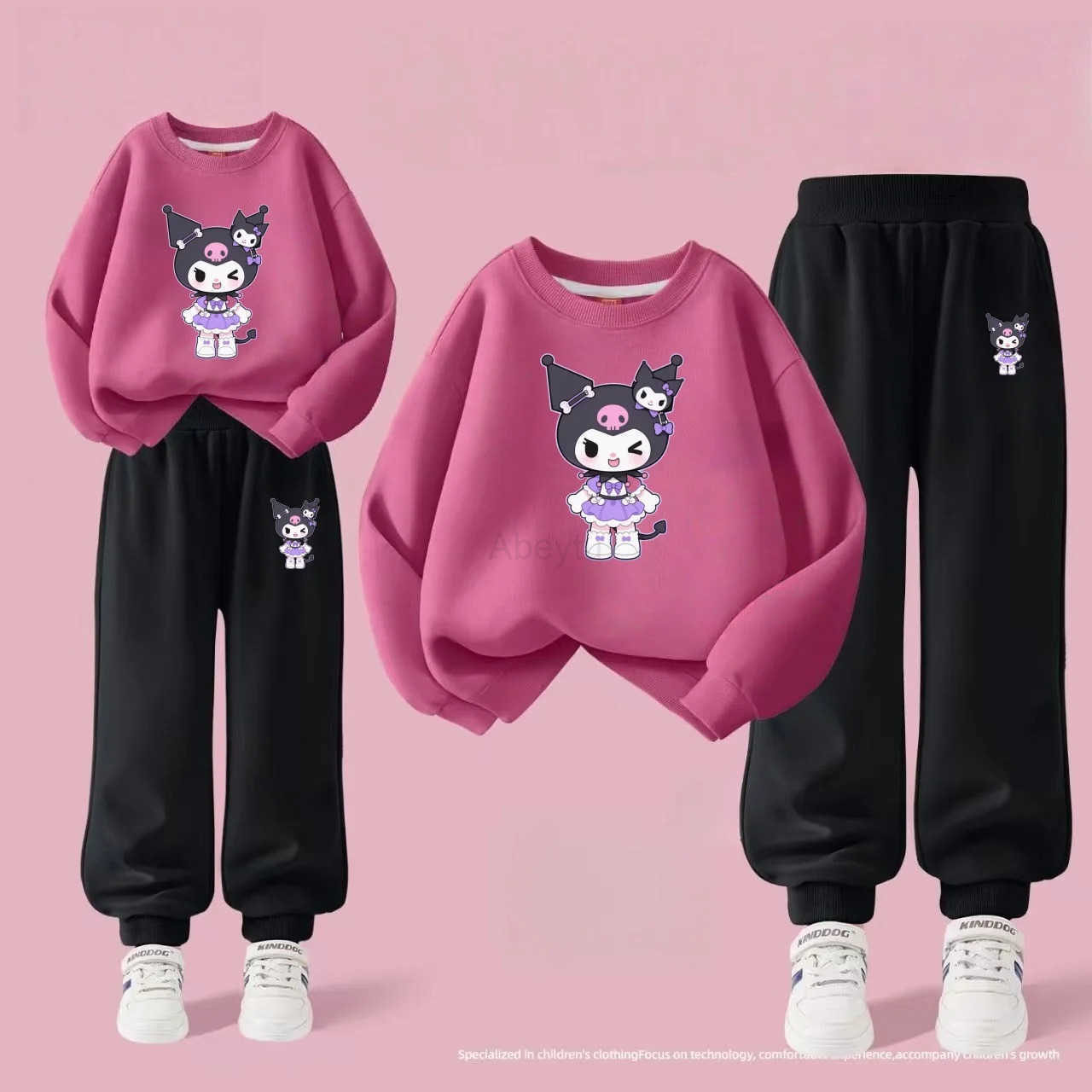 Sanrio Autumn Baby Girl Clothes Set Cartoon Printed Pullover Sweatshirts Top And Pants Bottom 2 Pieces Suit Kid Children Boy Tracksuits H2512161121