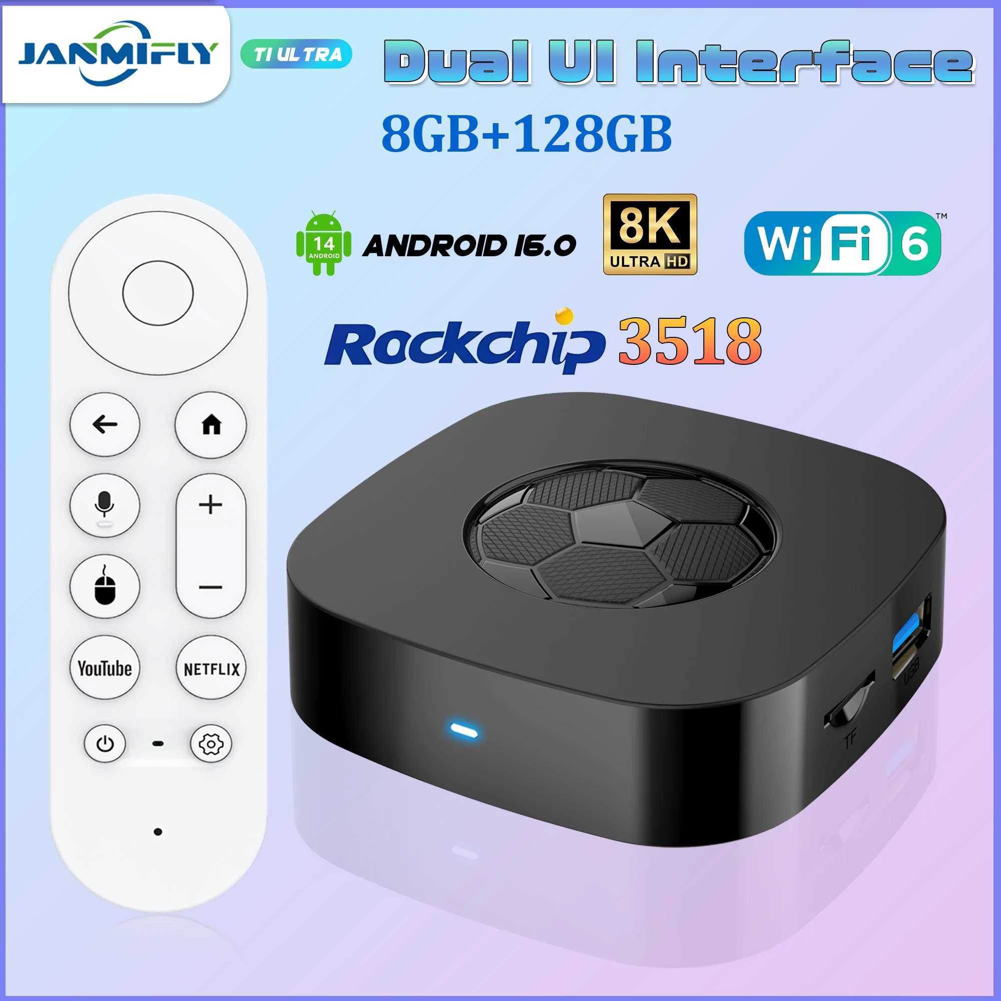 2025 T1 Ultra Android160 8K HD Smart TV Box Rockchip RK3518 8GB 128G Dual Wifi BT50 Set Top Box Media Player with Google Voice L251216