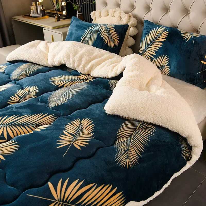 Plaid Super Thick Warm Blankets for Winter Autumn Milk Fleece Thicken Warmth Sleeping Blanket Soft Fluffy Comforter Quilt Duvet H251216 - view 3