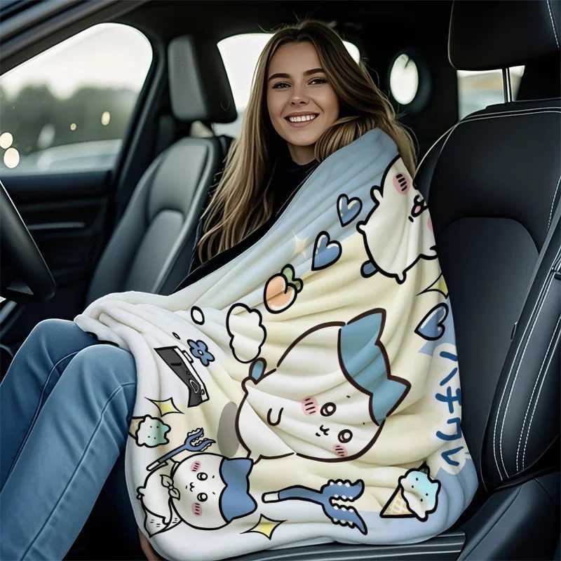 Cute Chiikawas Printed Blanket Soft Comfort Flannel Throw Multifunctional Leisure Blanket for Home Office Camping Travel Gift H251216 - view 5