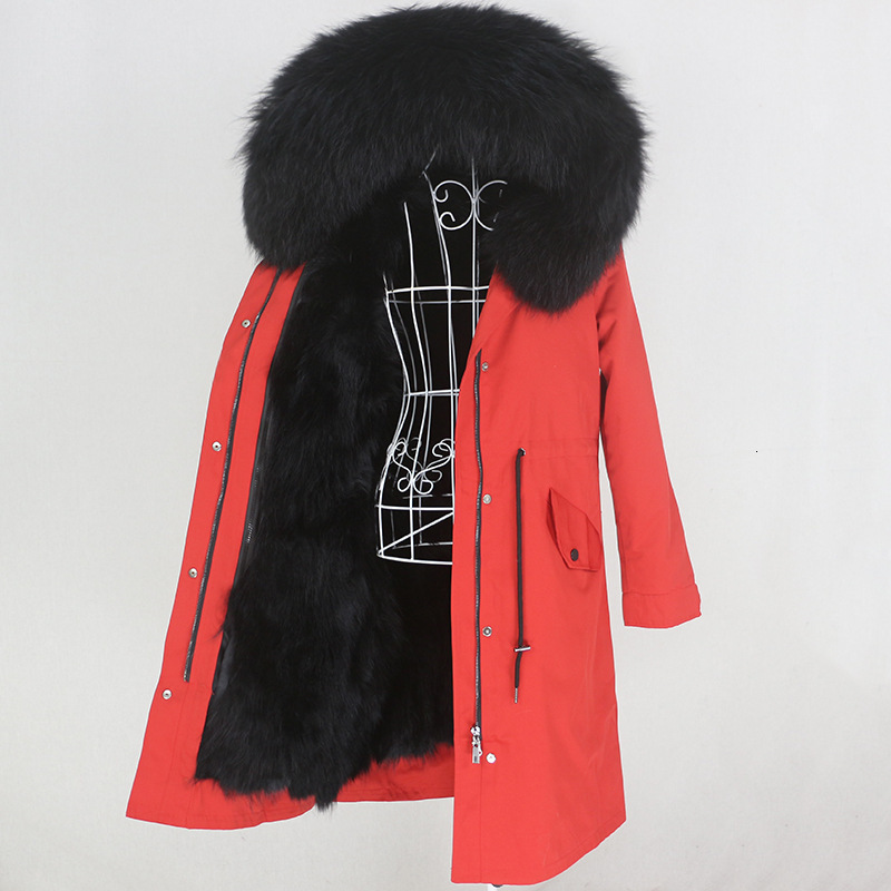 Winter X-Long Gray Natural Real Fox Fur Jacket Coats Men Fashion Real Fur Coat Long Parkas Winter Black Parka Removable 240809