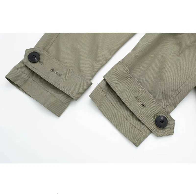 Womens Double-breasted Medium and Long Temperament Drape Loose Casual Trench CoatT251216