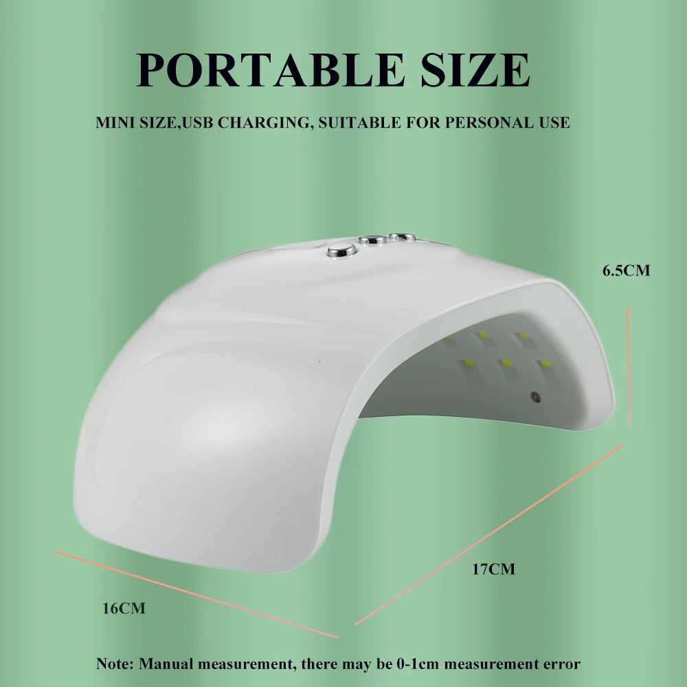 48w Portable USB Nail Dryer 24pcs Beads UV Led Nail Lamps UV Light For Nails Gel Polish Drying Machine Manicure Salon ToolT251216