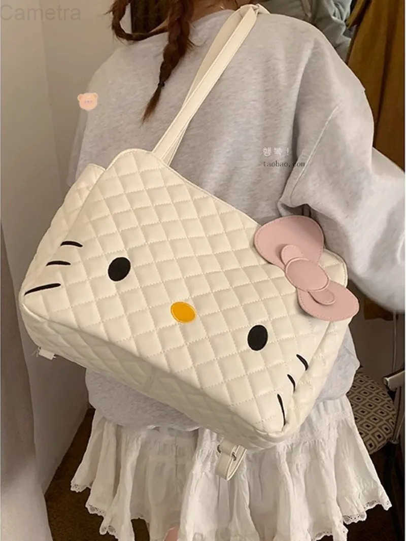 Sanrio Hello kitty Cute Multifunctional backpack Womens Fashion Niche Advanced Sense Large Capacity Fashion Shoulder Bag H251216