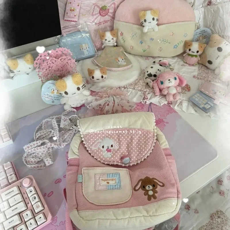 Sanrio New Hot Kaawaii Sugarbunnies Backpack Anime Cartoon Kawaii Schoolbag Cute Children Girl Birthday Gift Custom Shoulder Bag H251216