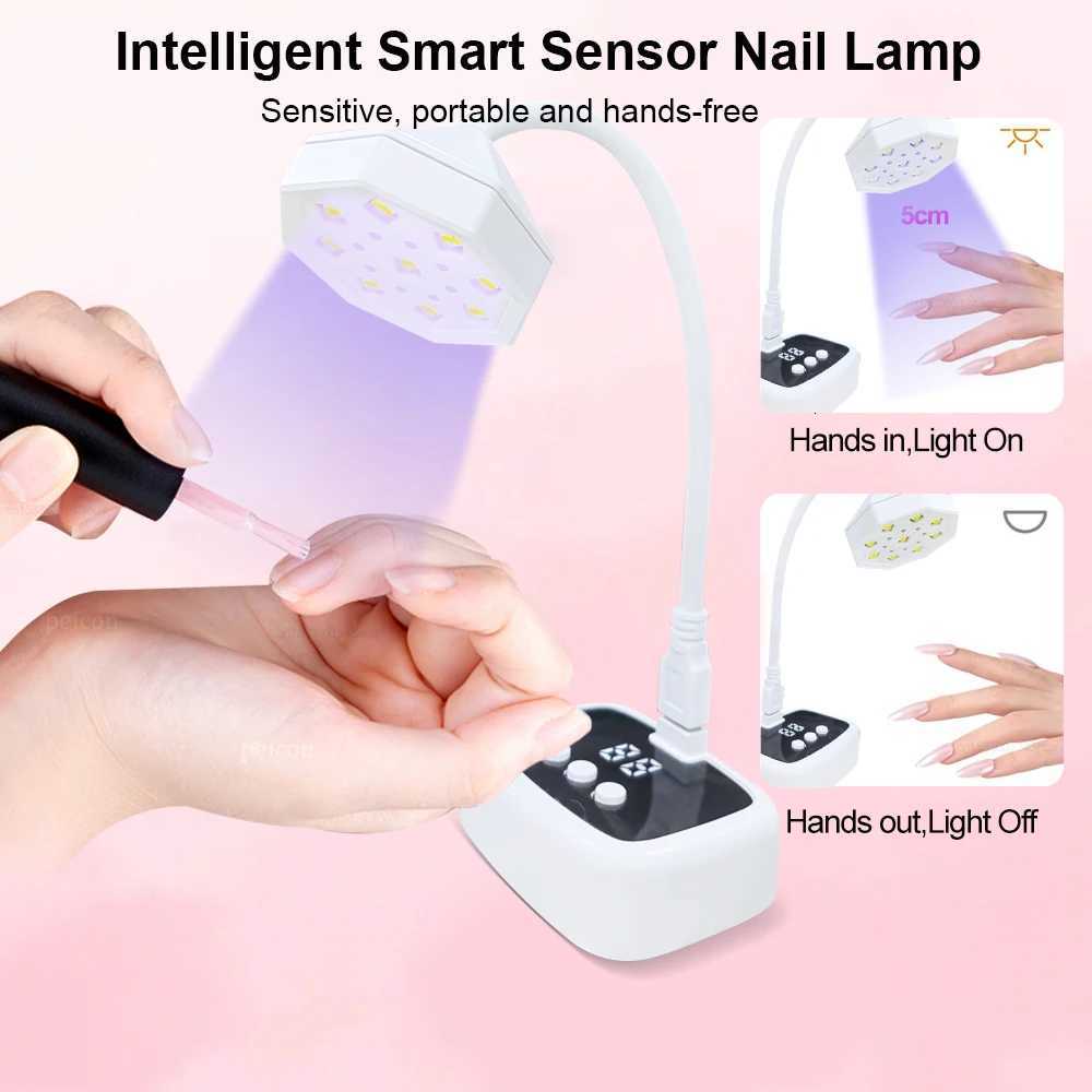 Mini UV LED Nail Dryer Lamp Foldable USB Curing Light Desk Lamp Quick Dry Nail Art Manicure Tool for Gel PolishT251216