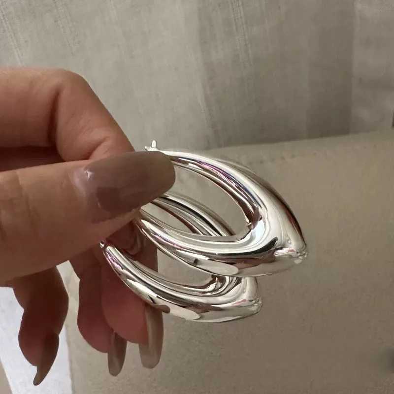 BF CLUB 925 Sterling Silver Earrings For Women Trendy Simple Oval Earring Jewelry Prevent Allergy Party Accessories G251216